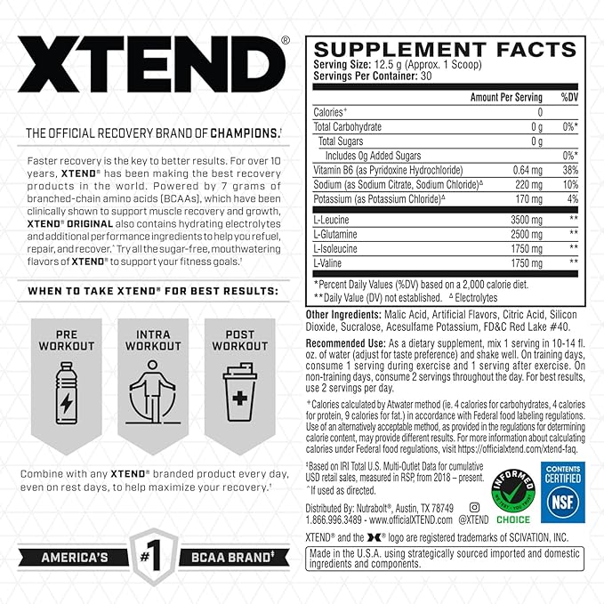 Xtend Scivation Bcaas Powder For Adults