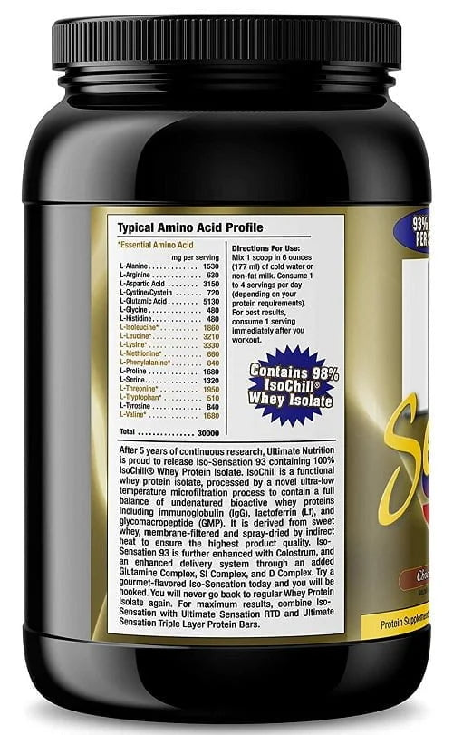 Ultimate Nutrition Iso Sensation 93 Whey