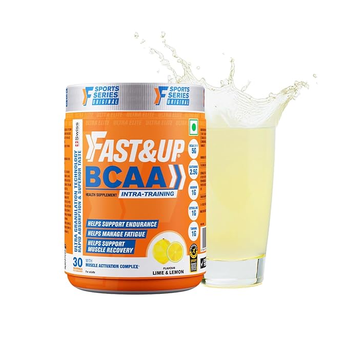 FAST&UP BCAA Watermelon Flavour Advanced BCAA Supplement with Glutamine, Citrulline, L-Arginine & Taurine