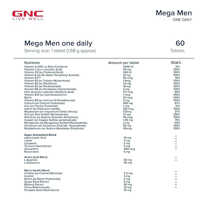 GNC Mega Men One Daily Multivitamin