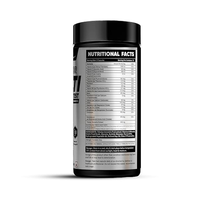 Ripped Up Nutirtion Superior Multivitamin + Testa Booster 60 Softgel Capsules for Men