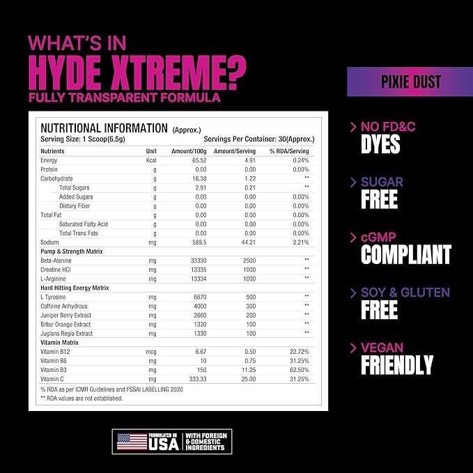 PROSUPPS Hyde Xtreme - Pre Workout Supplement