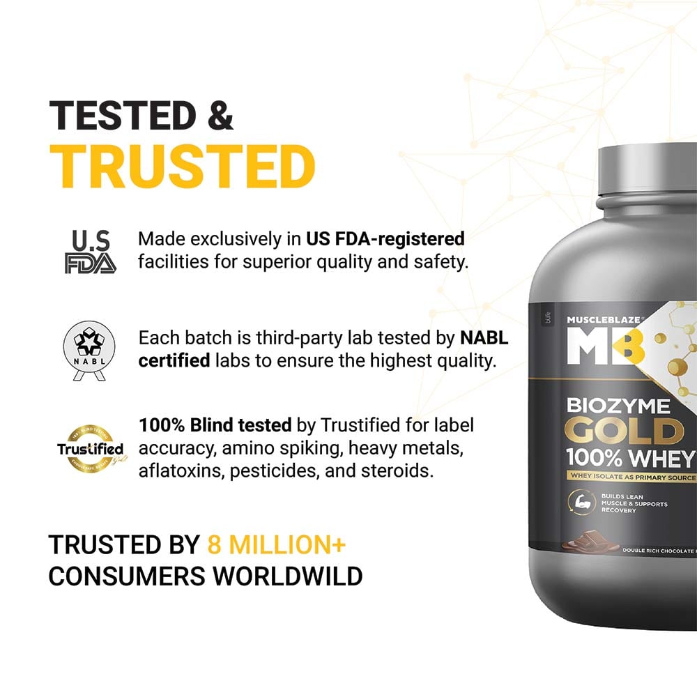 MuscleBlaze Biozyme Gold 100% Whey